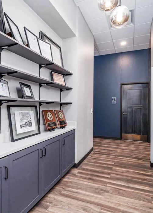 Harrison Family Dental Wall-Mounted Shelves